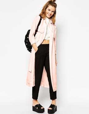 First & I Trench Coat - Pink