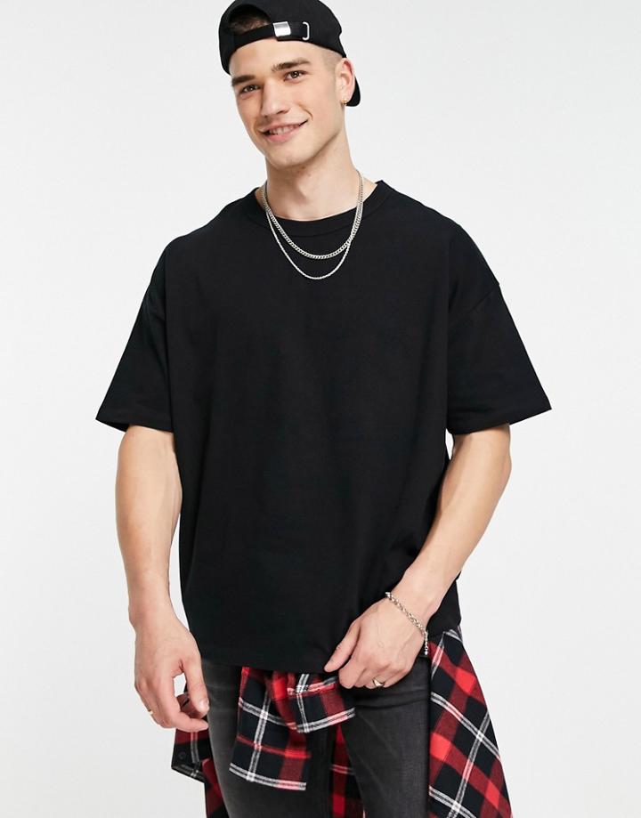 Asos Design Relaxed Heavyweight T-shirt In Black