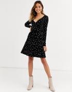 Oasis Wrap Dress In Polka Dot-multi