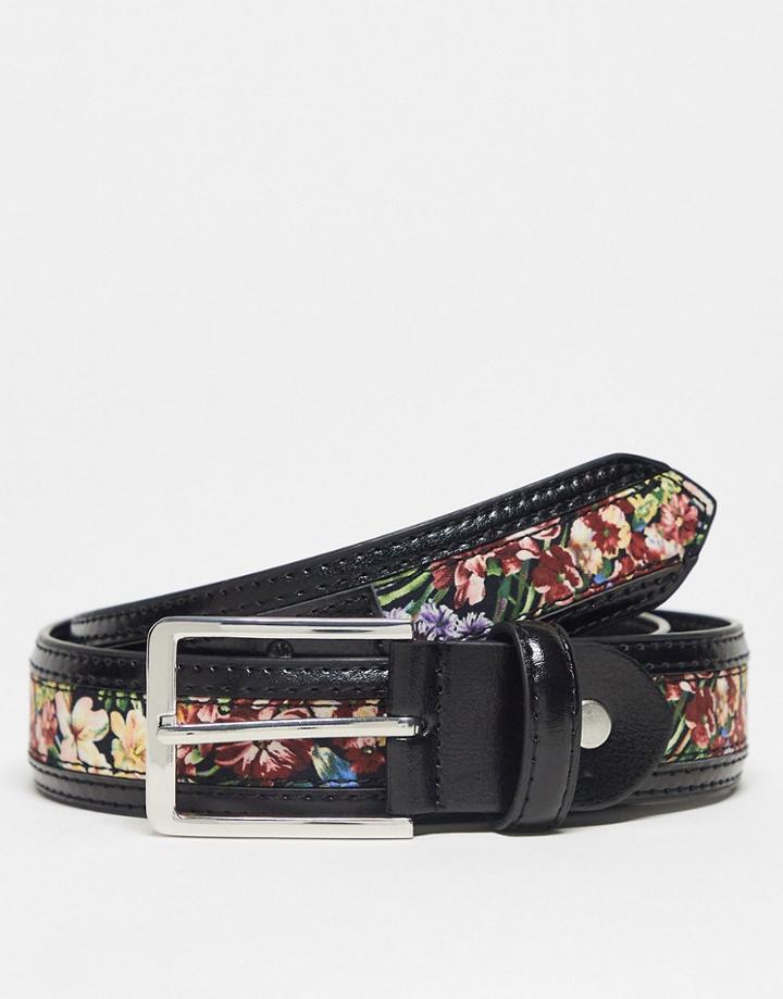 Gianni Feraud Belt In Floral Print-multi