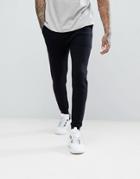 Asos Skinny Joggers With Contrast Waistband - Black