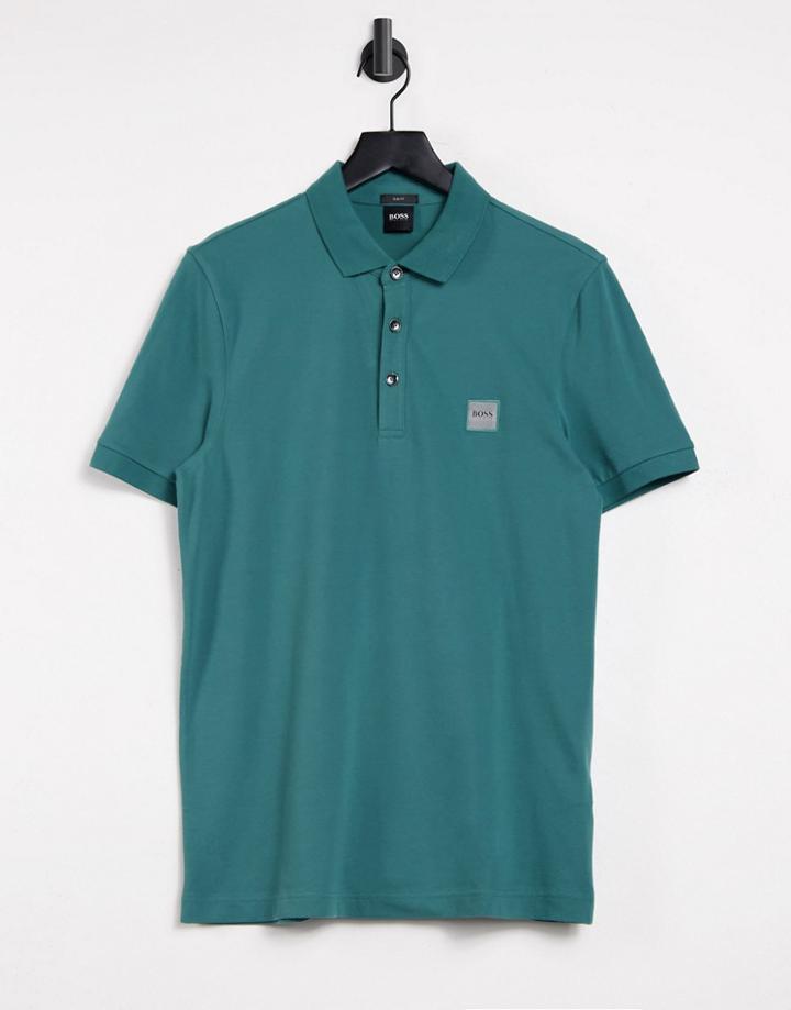 Boss Passenger Slim Fit Polo In Green