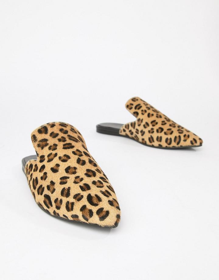 Park Lane Leather Pointed Mules - Multi