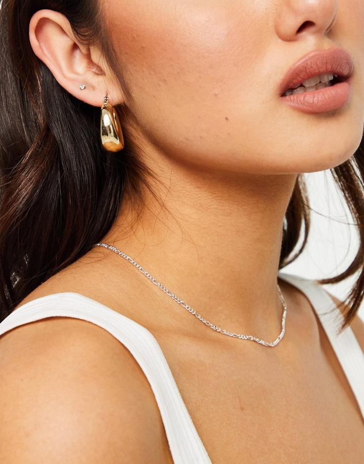 Topshop Chunky Curved Hoop Earrings In Gold