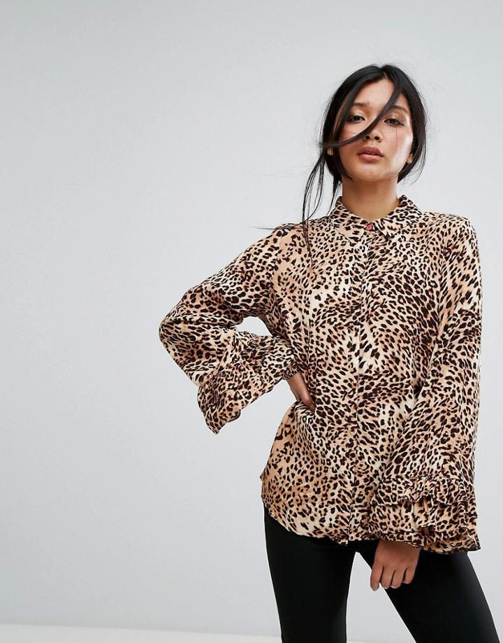Gestuz Leopard Print Blouse - Multi