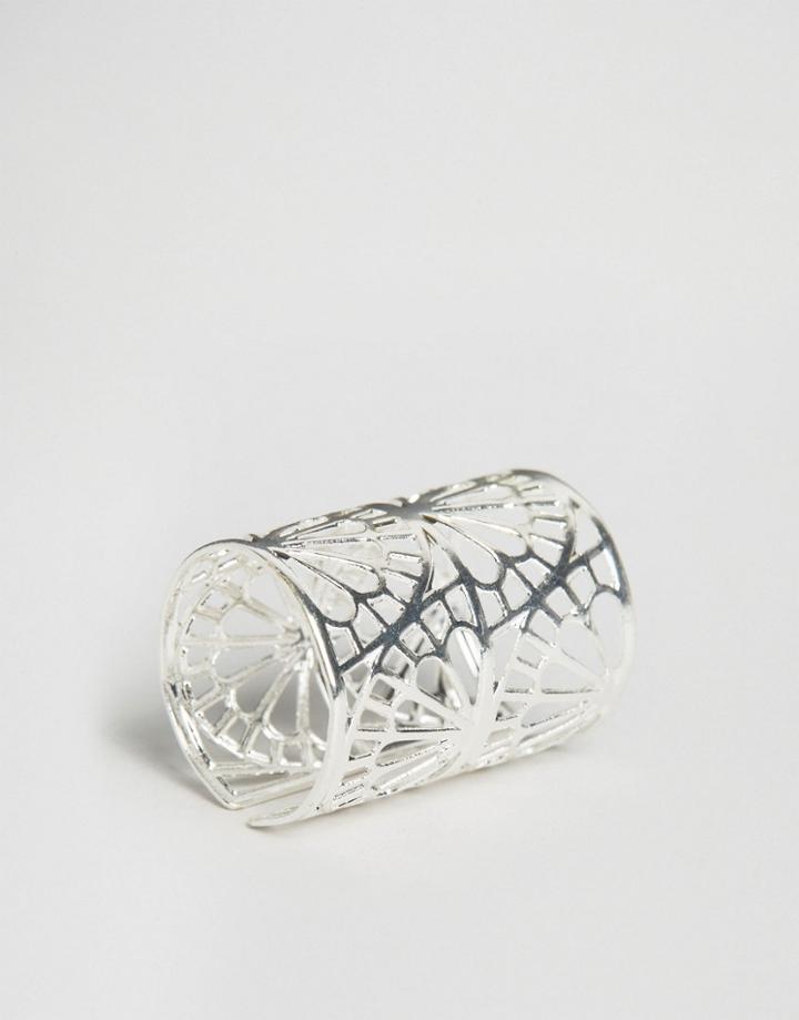 Nylon Cut Out Ring - Silver