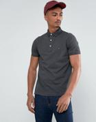 Tommy Hilfiger Pique Polo Shirt In Charcoal - Gray