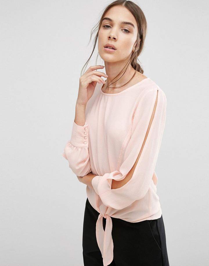 Y.a.s Mystery Blouse With Arm Slits - Navy