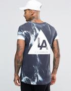 New Look T-shirt With La Marble Print In Black - Black