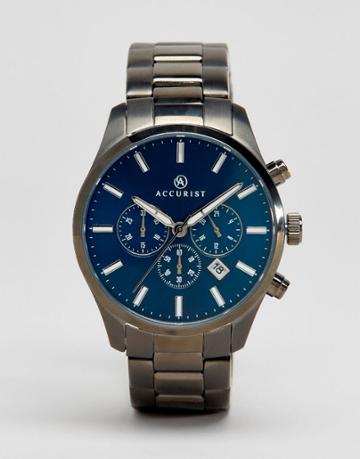 Accurist Bracelet Watch In Gunmetal - Gray