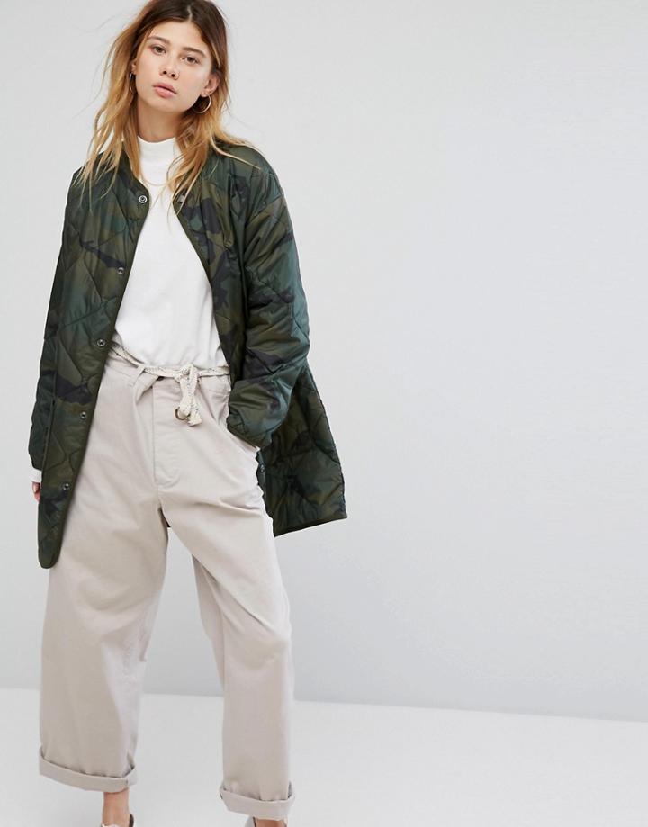 Carhartt Wip Quilted Liner Jacket In Camo - Green