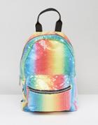 Asos Sequin Rainbow Backpack - Multi