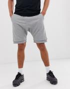 Asos Design Jersey Drop Crotch Shorts In Gray - Gray