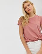 Asos Design Ultimate Organic Cotton T-shirt With Crew Neck In Dusty Pink-cream