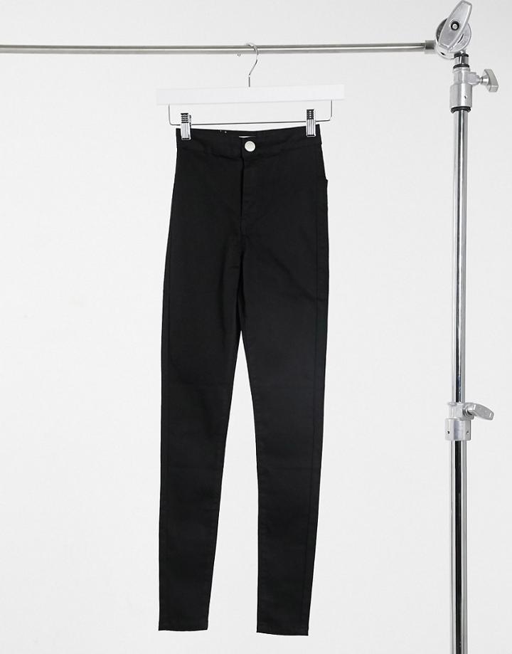 Glamorous High Waisted Slim Fit Jeans In Black