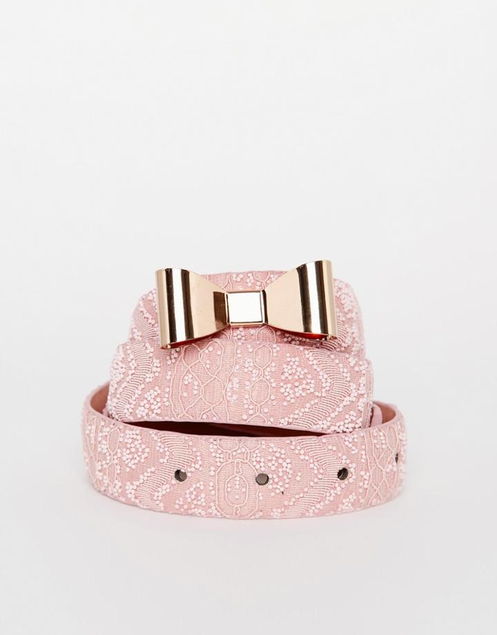 Asos Caviar Bow Waist Belt - Pink