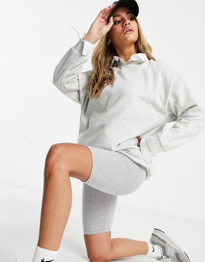 I Saw It First Body-conscious Short In Gray-grey