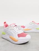 Puma X-ray Sneakers In White And Pink