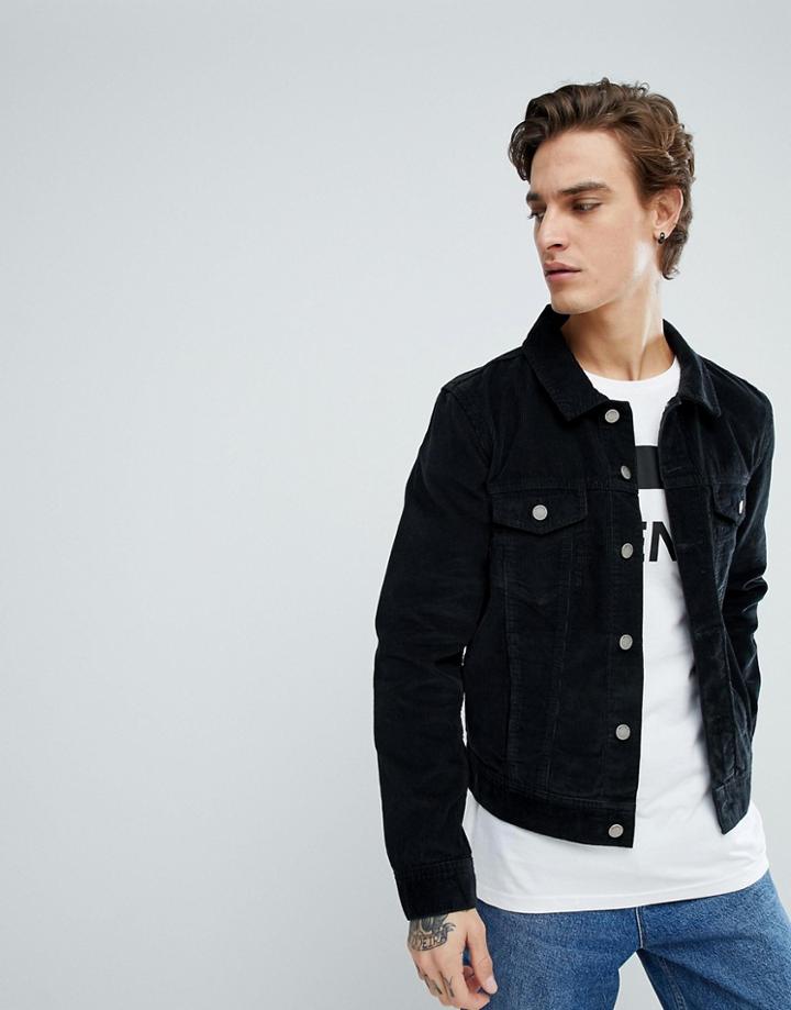 Dr Denim Dwight Black Cord Jacket - Black