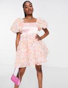 Maya Prom Textured Rainbow Super Mini Dress-multi