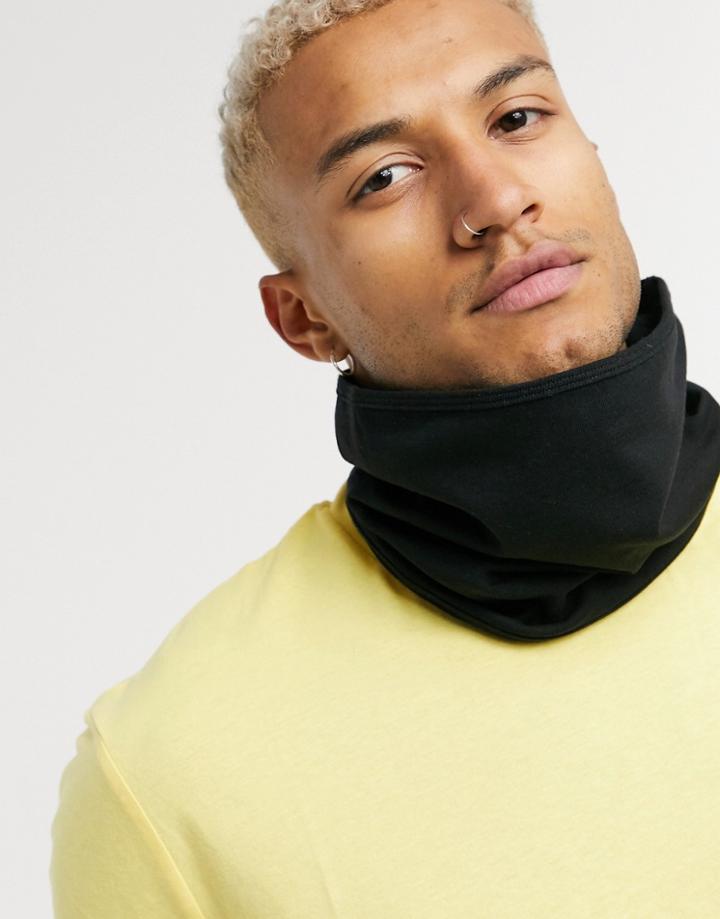 Asos Design Snood In Black Fleece-multi