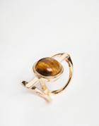 Asos Cut Out Stone Ring - Gold