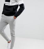 Asos Design Tall Super Skinny Joggers In Light Gray - Gray