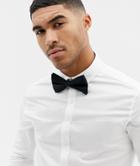Asos Design Skinny Sateen Shirt And Bowtie Pack Save - Multi