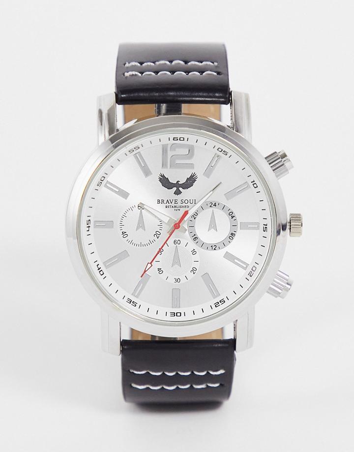 Brave Soul Sports Style Watch In Silver