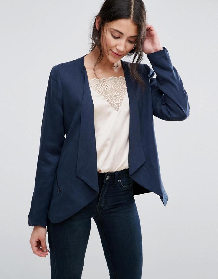 Selected Dusa Drape Blazer - Navy