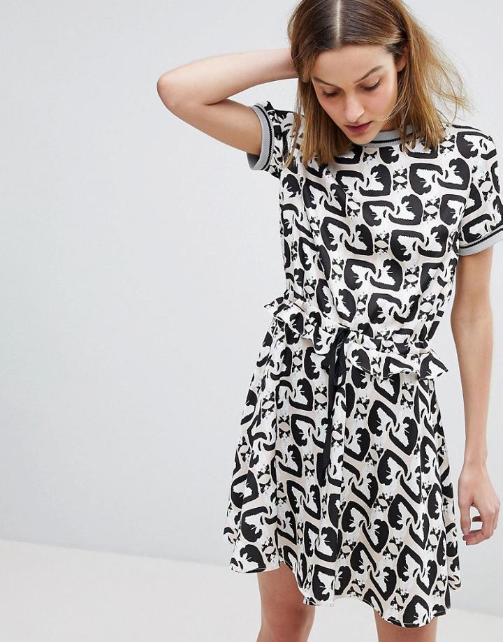 Paul & Jo Sister Cat Print Mini Dress - Pink