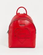 Love Moschino Script Logo Backpack In Red