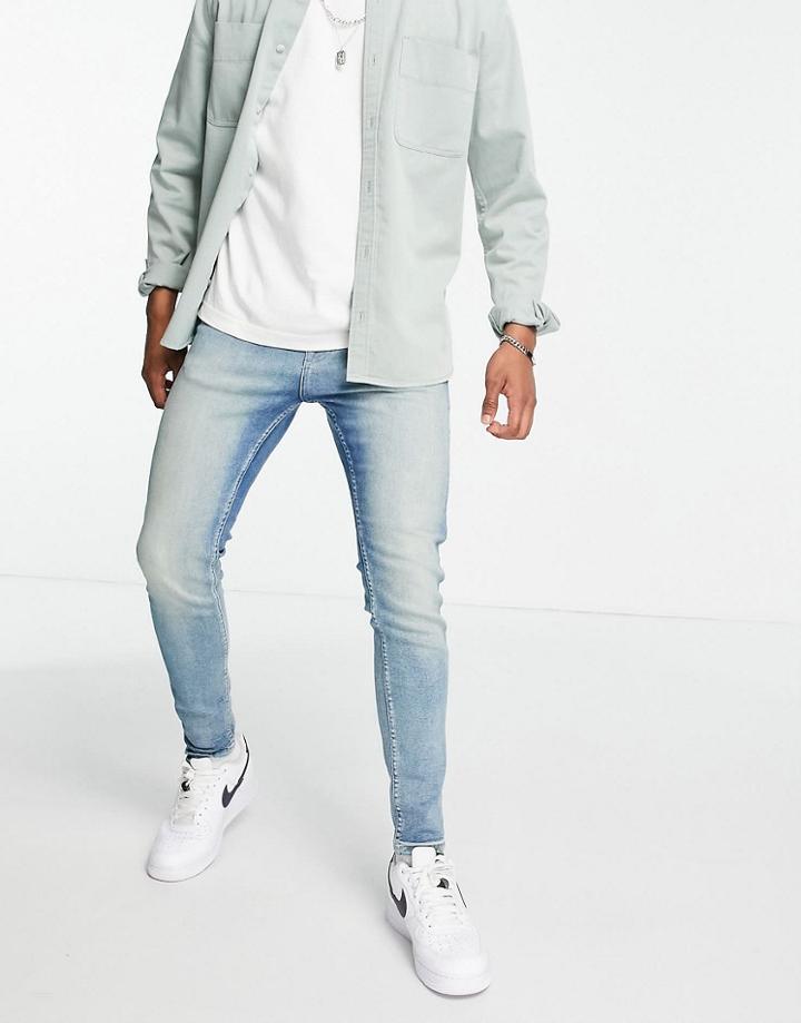 New Look Skinny Jeans In Blue Wash-blues