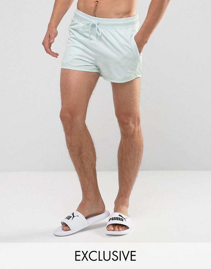 Puma Retro Swim Shorts In Blue Exclusive To Asos 57659603 - Blue