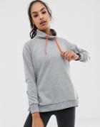 Asos 4505 Sweat Top With Slouch Neck - Gray