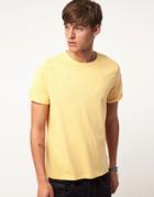 Asos T-shirt With Pigment Dye - Yellow
