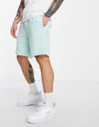 River Island Ri Slim Jersey Shorts In Green