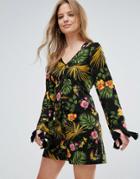 Vero Moda Tropical Tassel Detail Romper - Multi