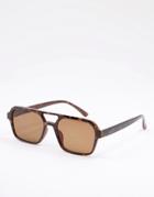 Madein 70s Collection Oversized Sunglasses-brown