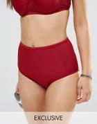 South Beach Mix & Match Red High Waist Pant - Red