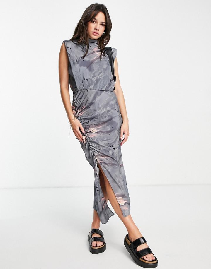 Allsaints Isa Jasumin Dress In Blue