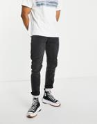Topman Essential Slim Jean In Washed Black