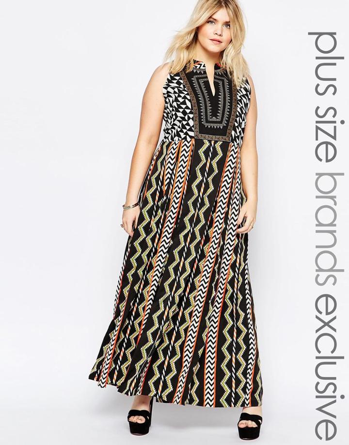 Alice & You Tribal Printed Maxi Dress - Black