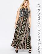 Alice & You Tribal Printed Maxi Dress - Black