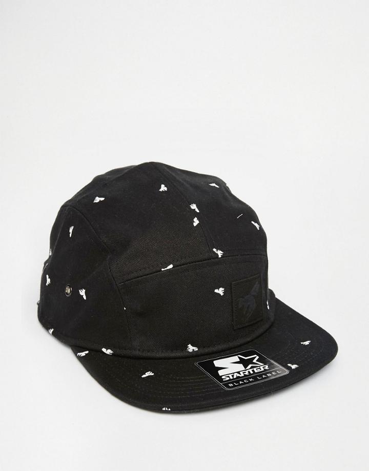 Abuze London Monogram Wasp 5 Panel Cap - Black
