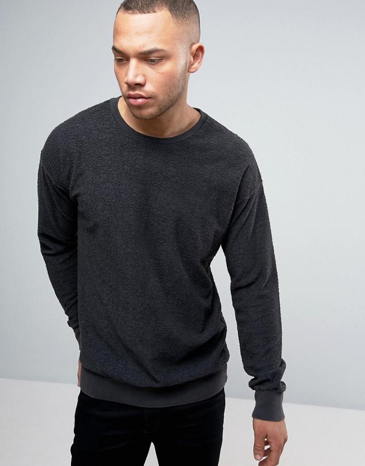 Religion Sweatshirt In Reverse Jersey - Black
