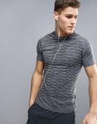 Bershka Sport Short Sleeve Compression Top In Gray - Gray