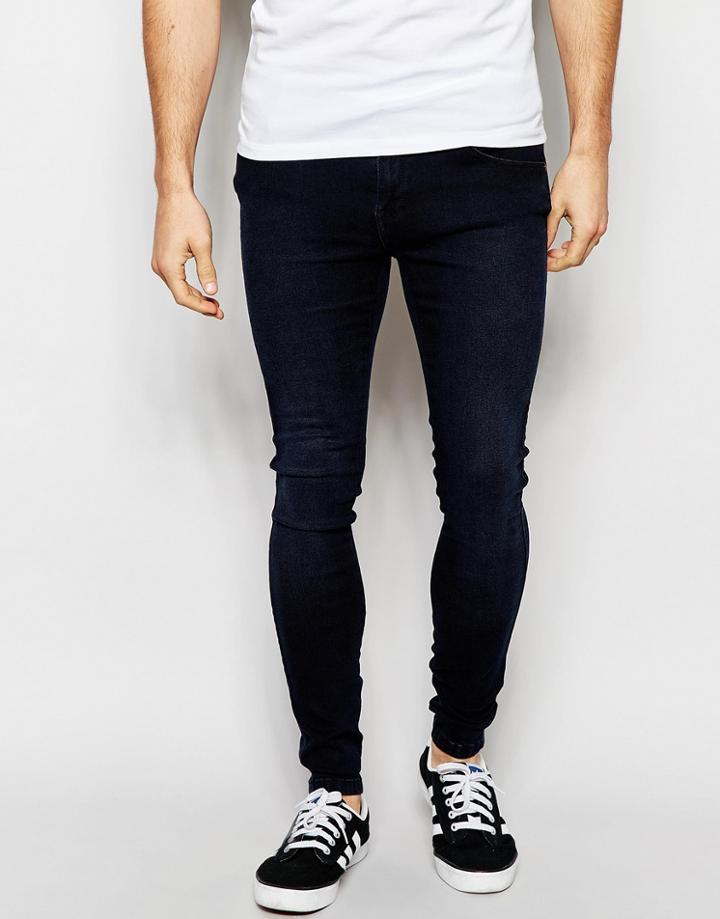Dr Denim Jeans Dixy Extreme Super Skinny Midnight Dark - Midnight