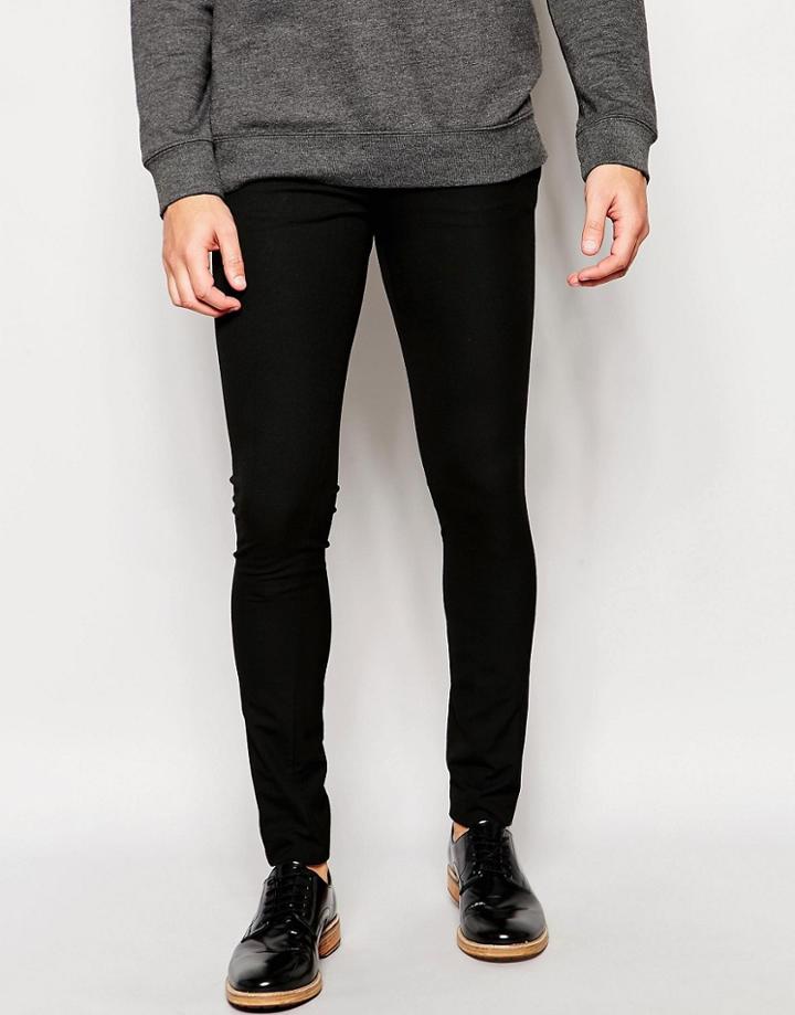 Asos Extreme Super Skinny Smart Pant - Black