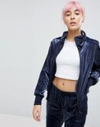 Adidas Originals Firebird Track Top In Navy Velvet - Blue